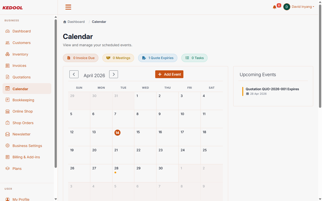 Calendar & Scheduling