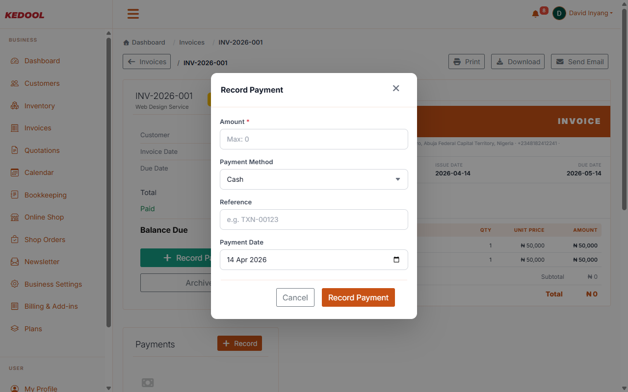 Invoicing & Payments